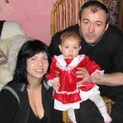 Jana Sykorova with her seven months old daughter Katya and her husband Richard Kolar